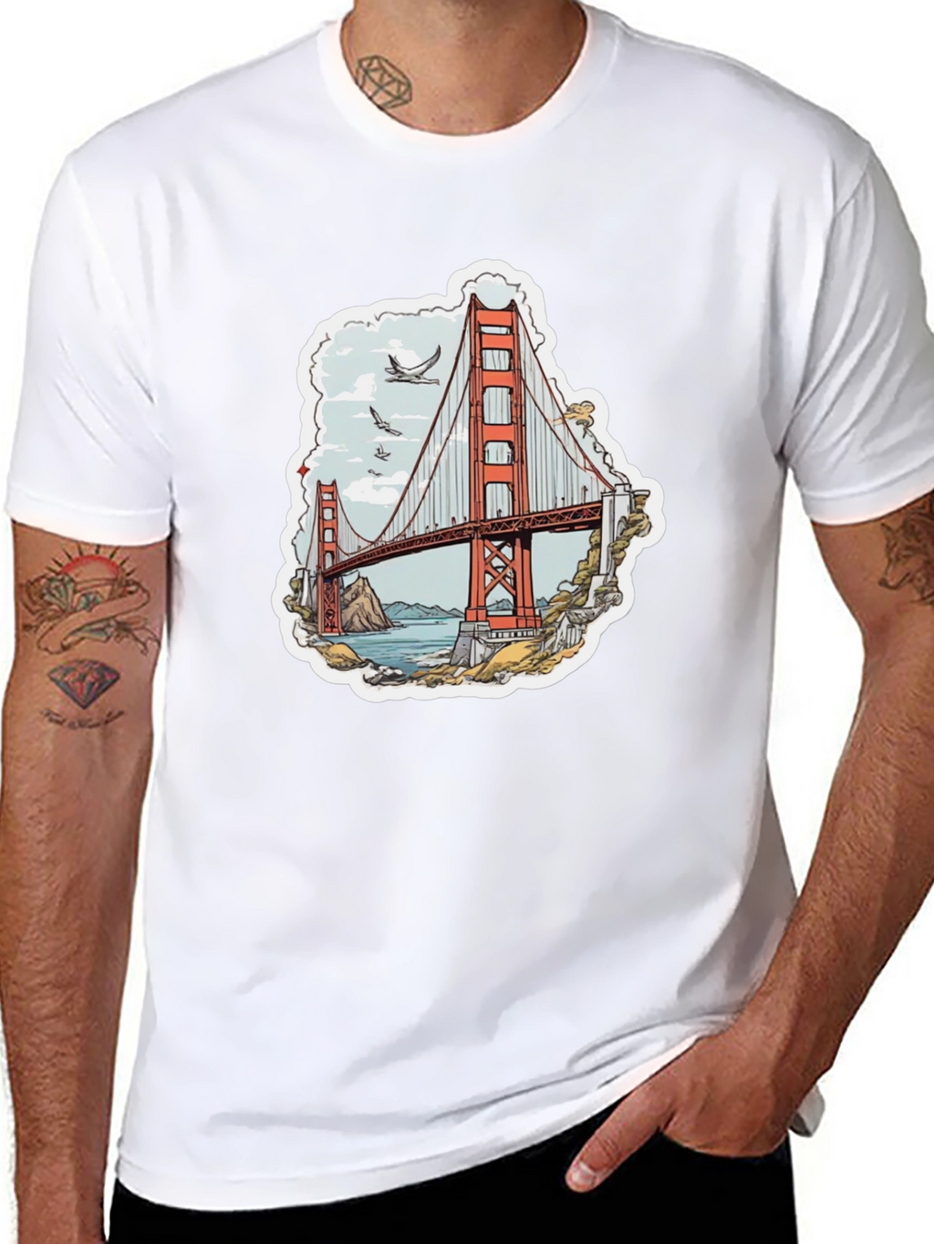 Golden Gate Bridge Graphic Tee - Black T-Shirt