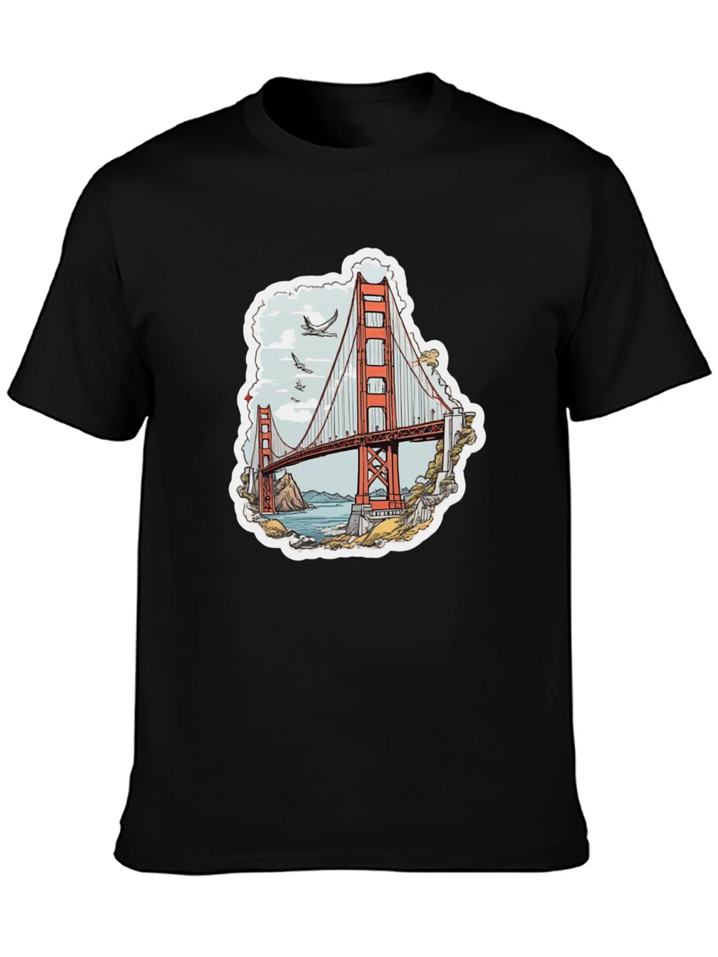 Golden Gate Bridge Graphic Tee - Black T-Shirt