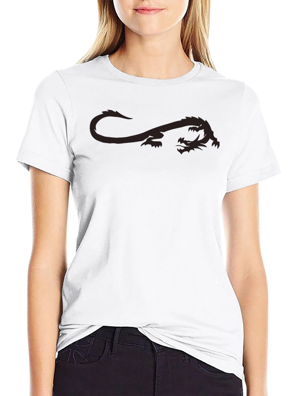 Mens Dragon Graphic T-Shirt - Black