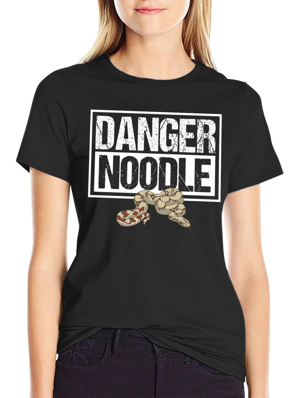 Danger Noodle Snake T-Shirt - Funny Reptile Tee