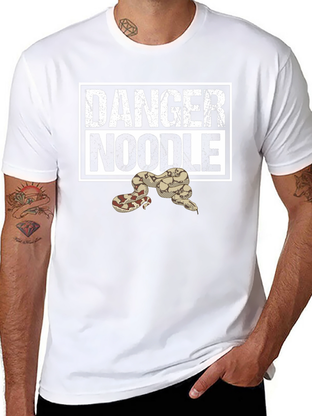 Danger Noodle Snake T-Shirt - Funny Reptile Tee
