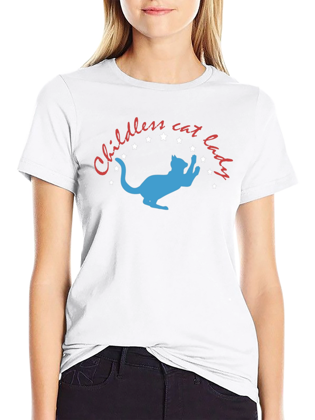 Childless Cat Lady T-Shirt: Novelty Graphic Tee