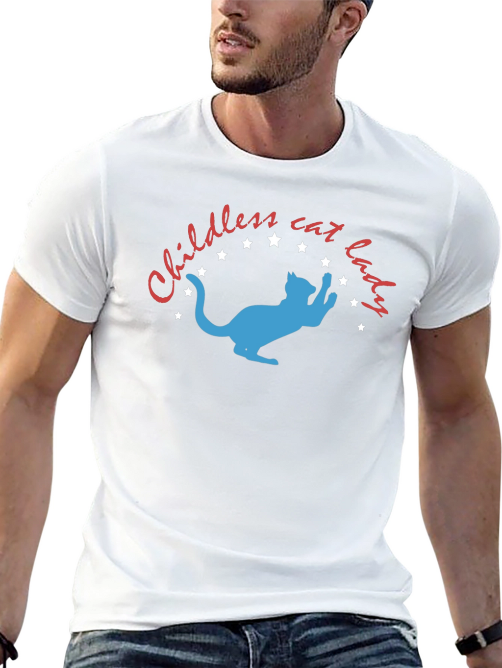 Childless Cat Lady T-Shirt: Novelty Graphic Tee
