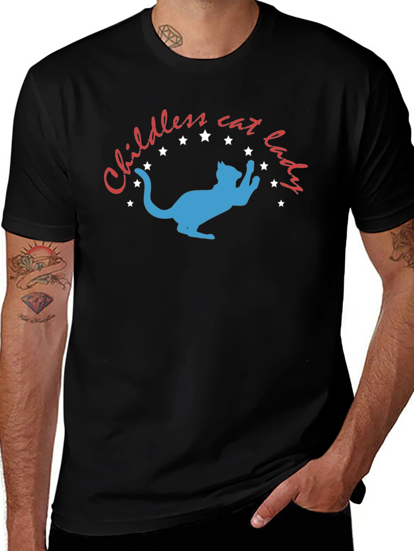 Childless Cat Lady T-Shirt: Novelty Graphic Tee