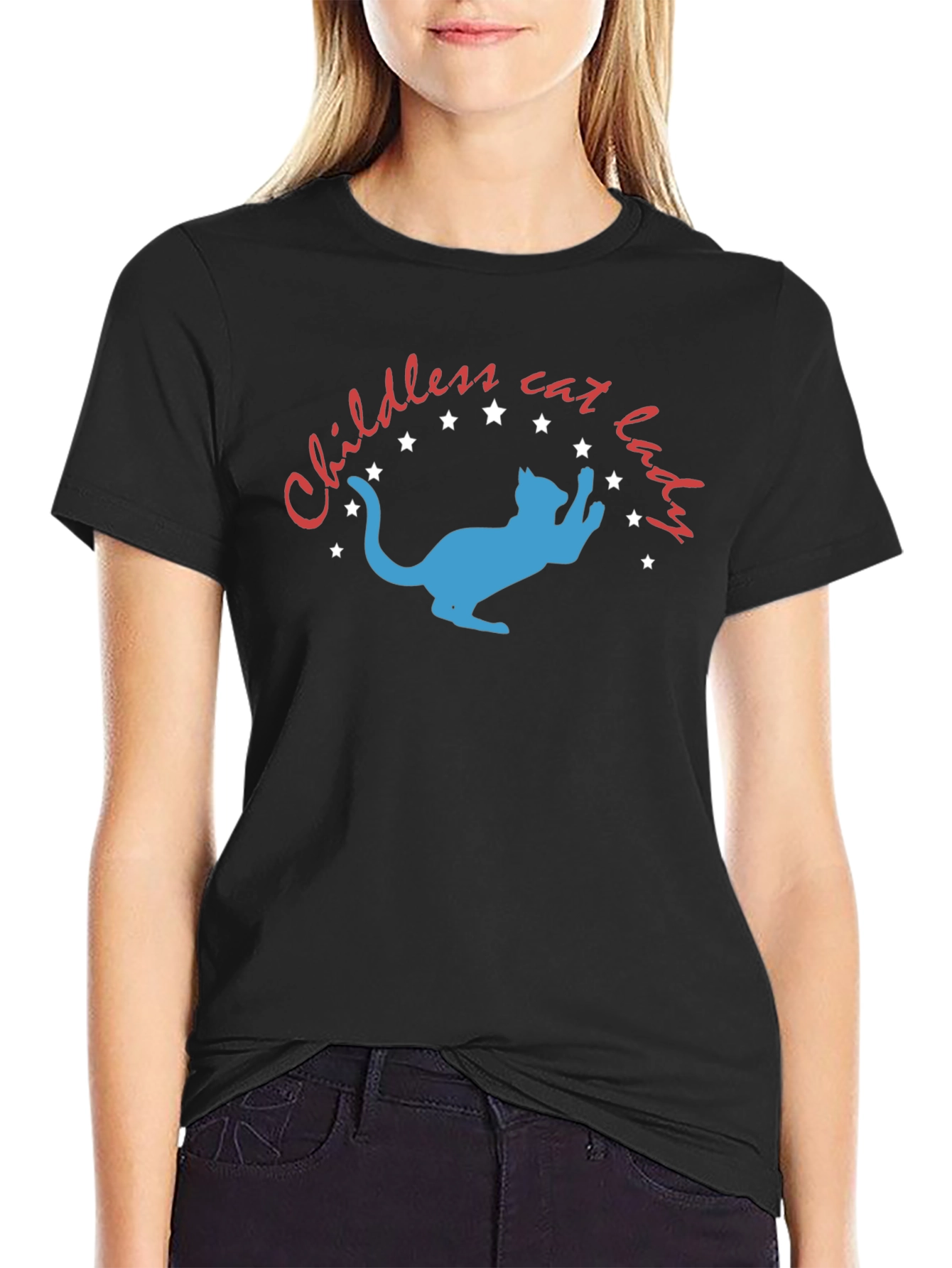 Childless Cat Lady T-Shirt: Novelty Graphic Tee