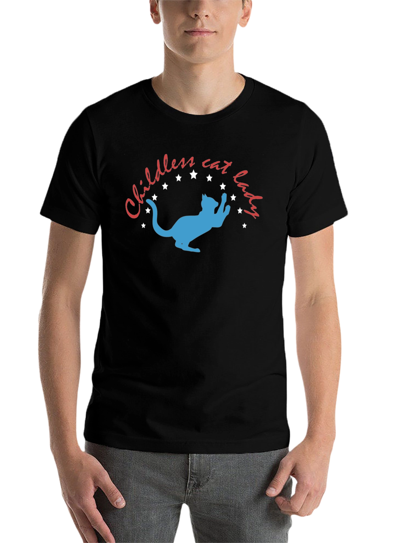 Childless Cat Lady T-Shirt: Novelty Graphic Tee