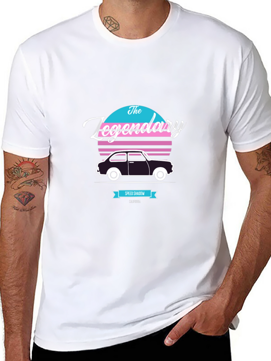 The Legendary Speed Shadow Retro Car T-Shirt