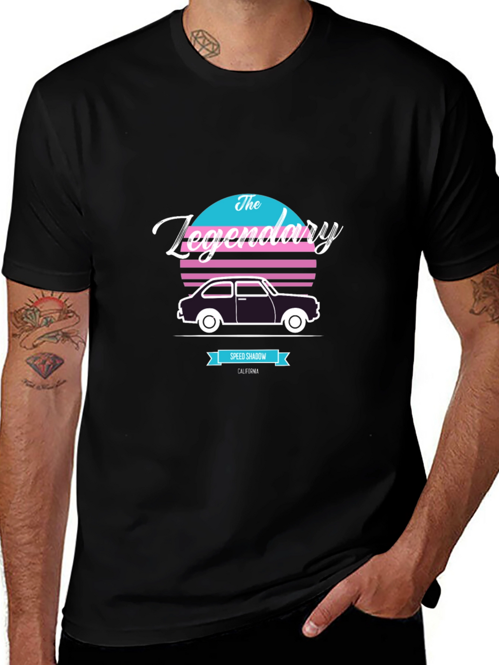 The Legendary Speed Shadow Retro Car T-Shirt