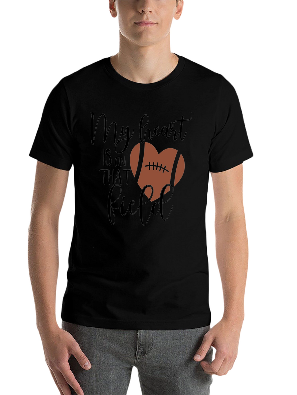 My Heart Is On That Field Football Heart Shirt