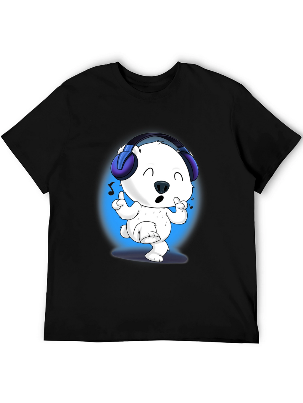 Cute Polar Bear DJ Graphic Tee
