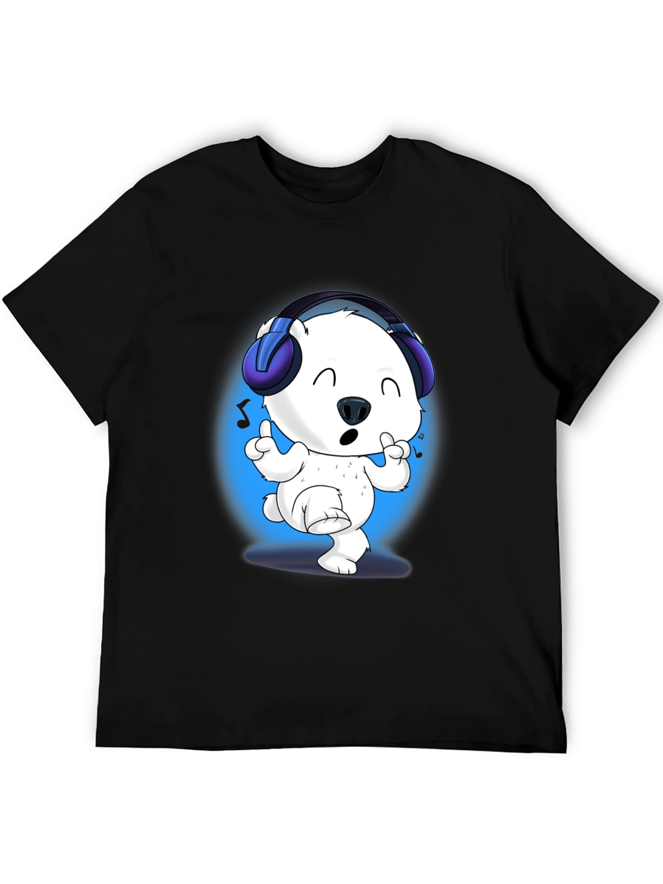 Cute Polar Bear DJ Graphic Tee