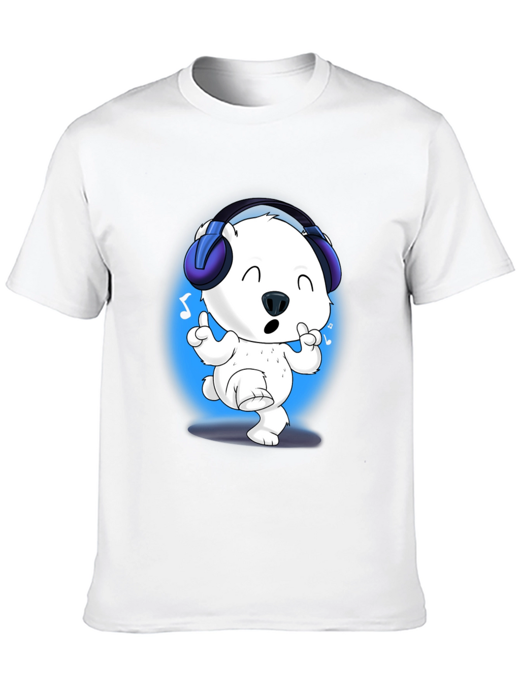 Cute Polar Bear DJ Graphic Tee