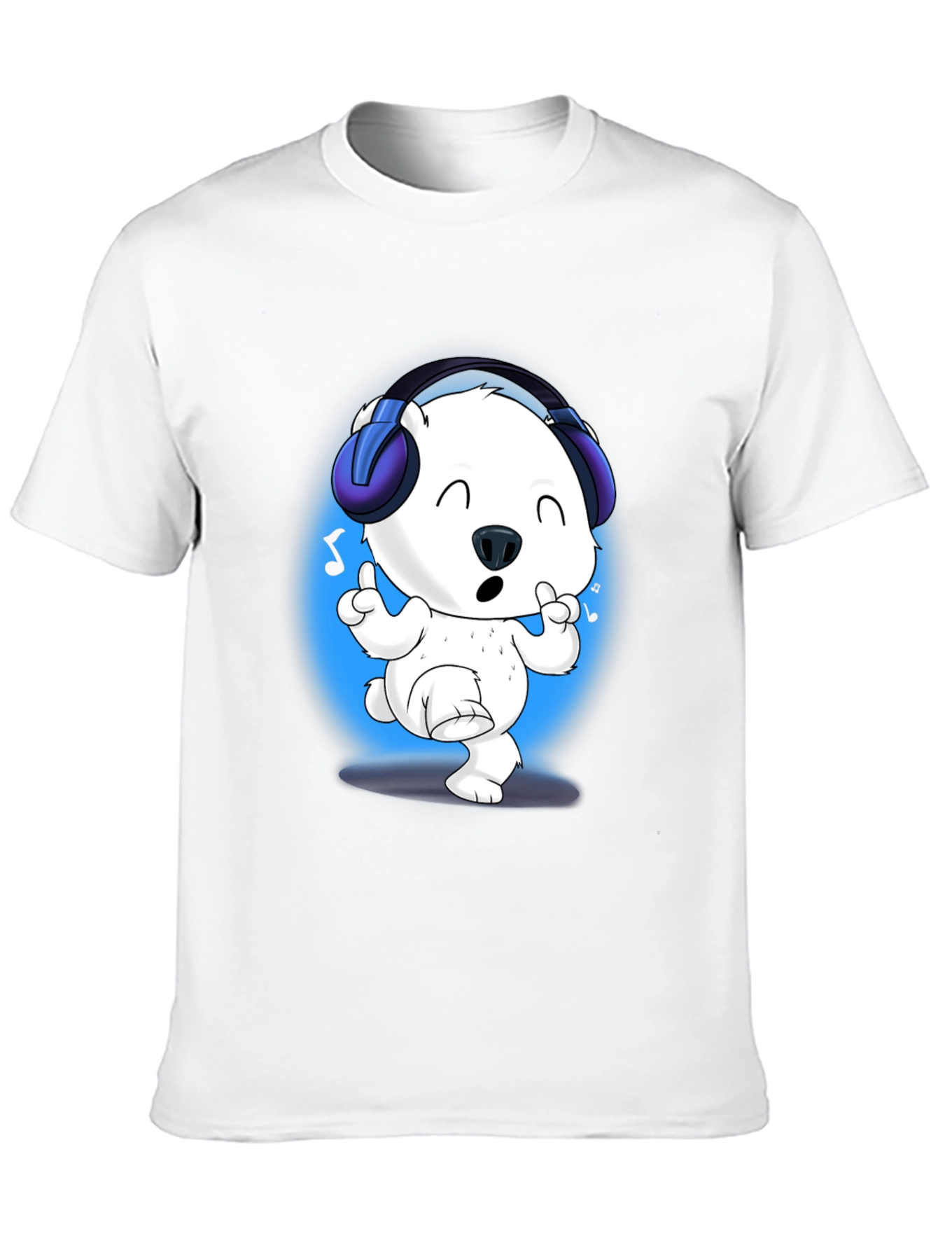 Cute Polar Bear DJ Graphic Tee