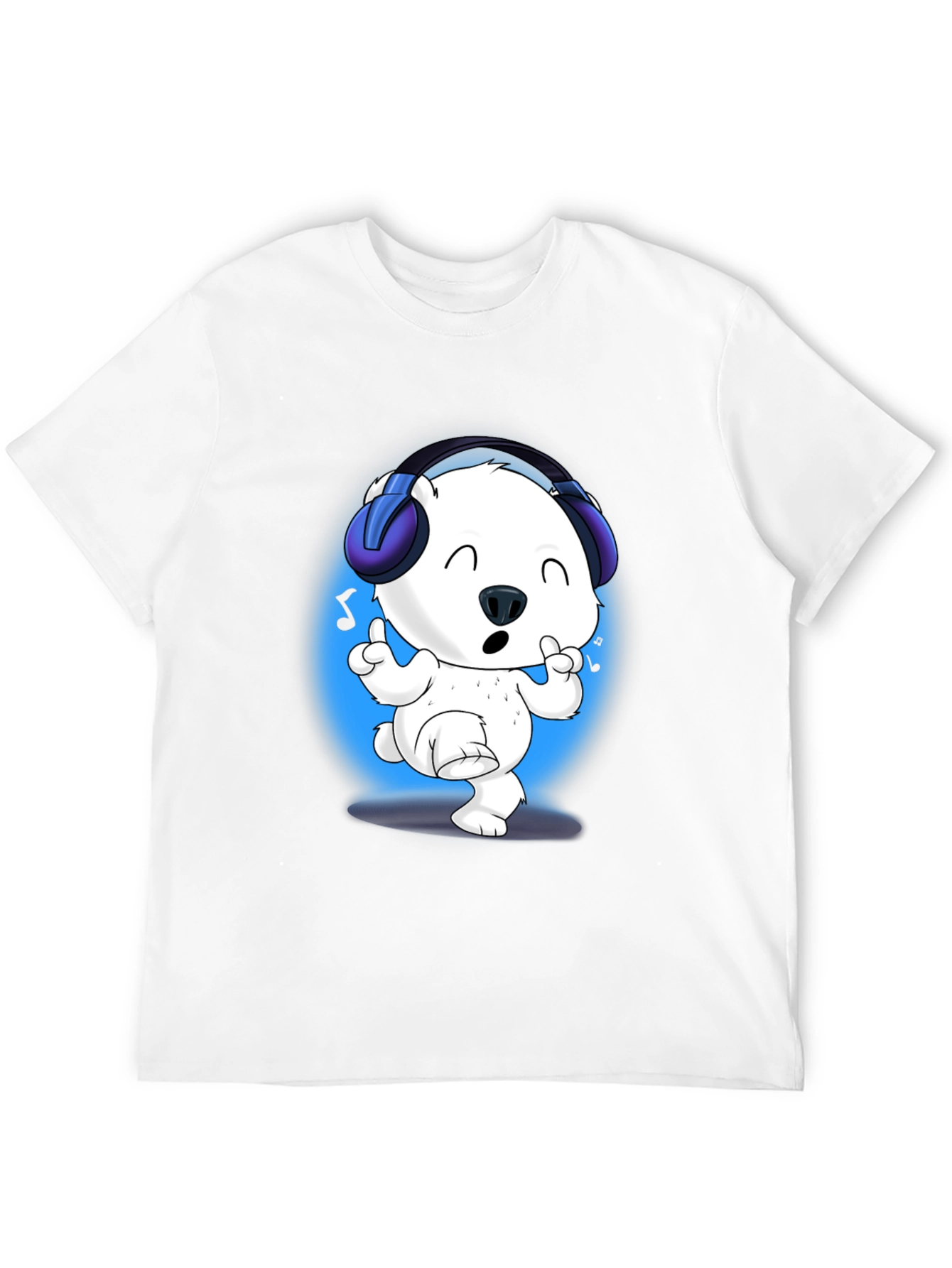 Cute Polar Bear DJ Graphic Tee