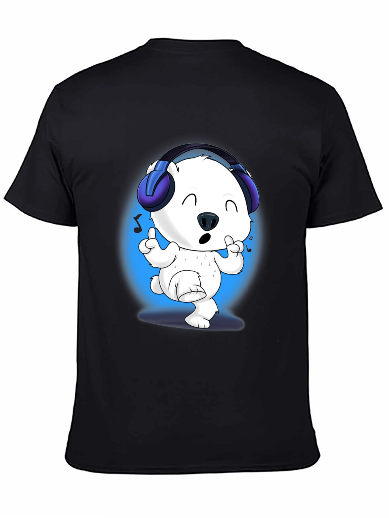 Cute Polar Bear DJ Graphic Tee