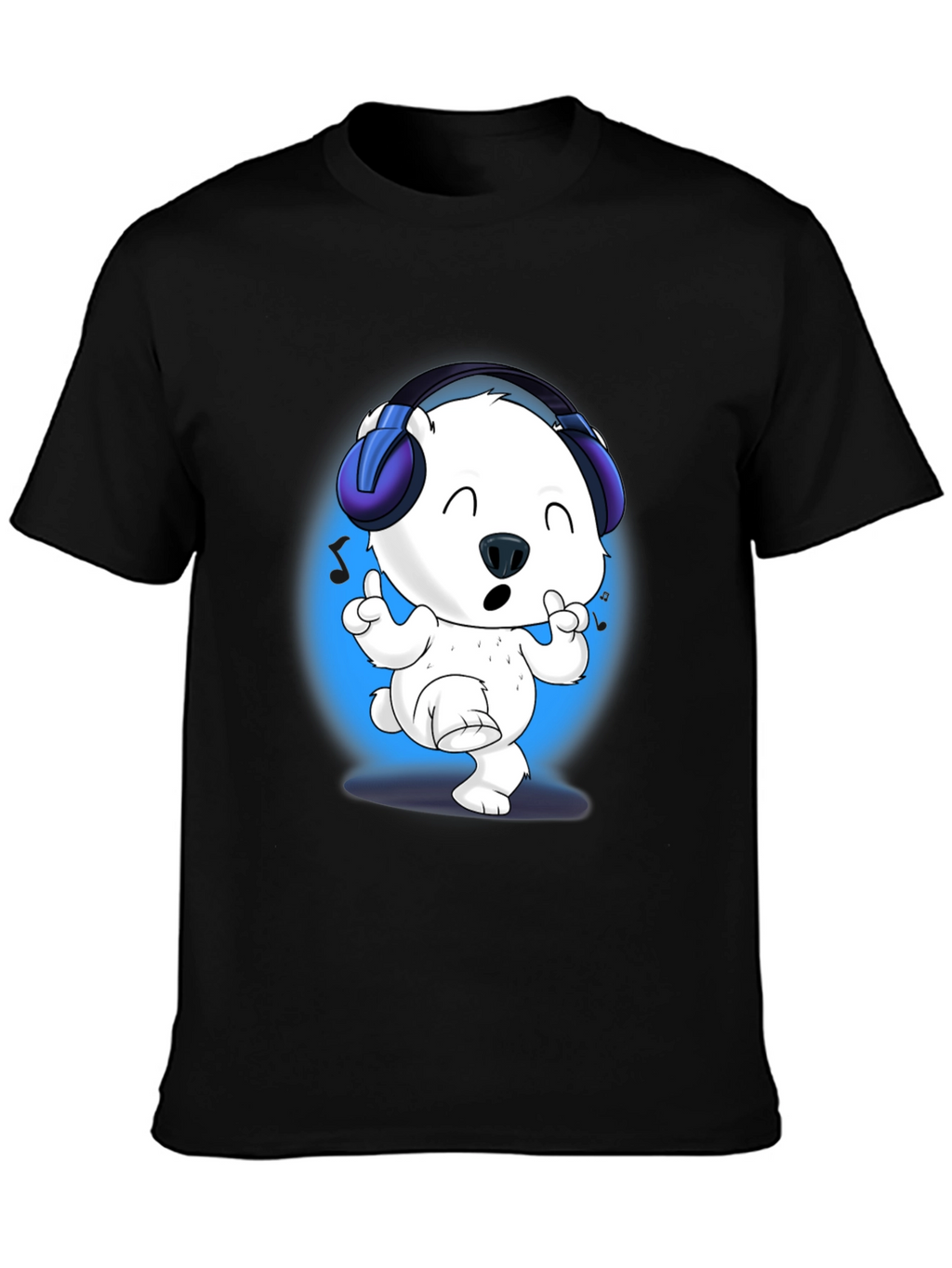 Cute Polar Bear DJ Graphic Tee