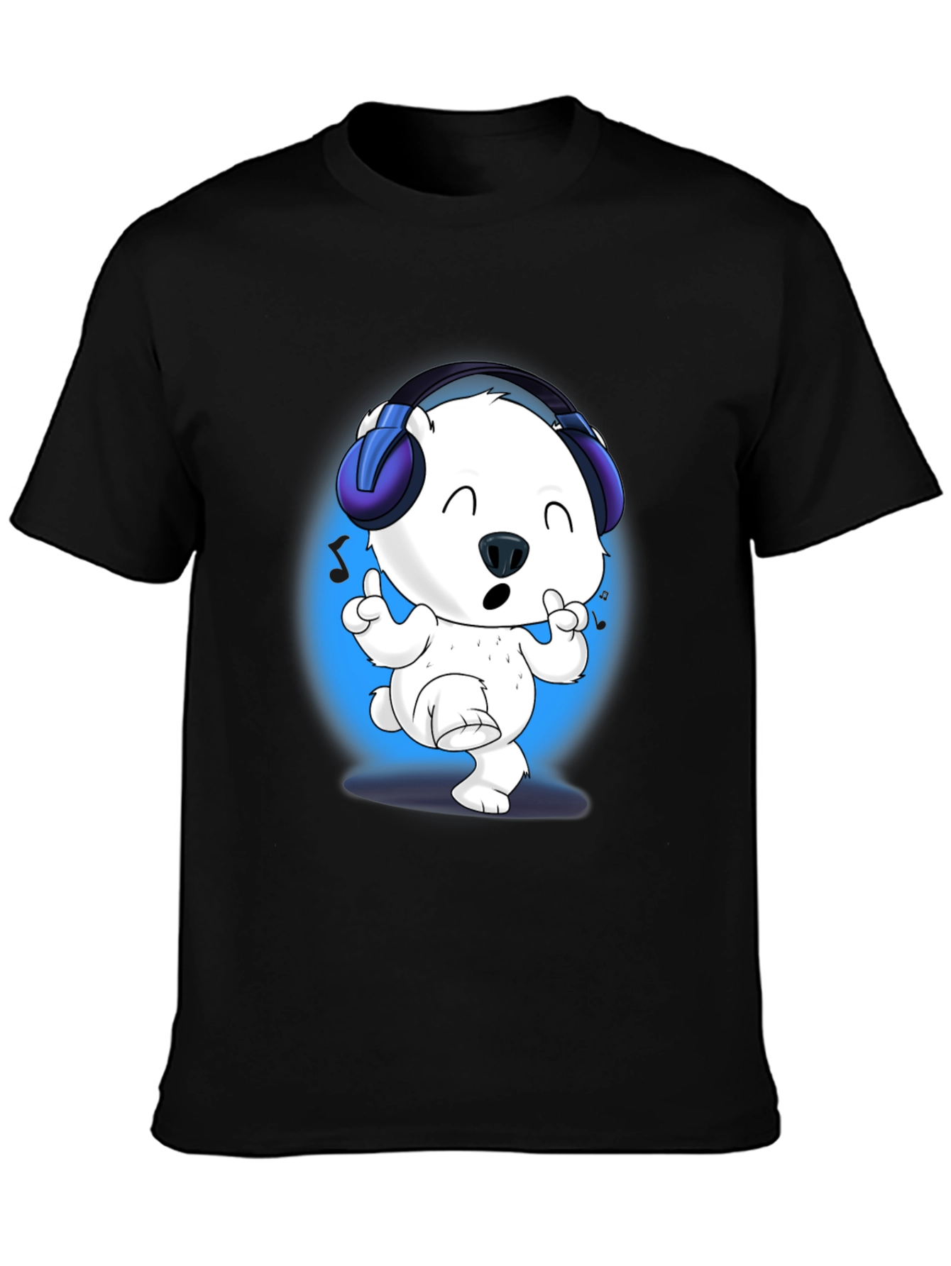 Cute Polar Bear DJ Graphic Tee