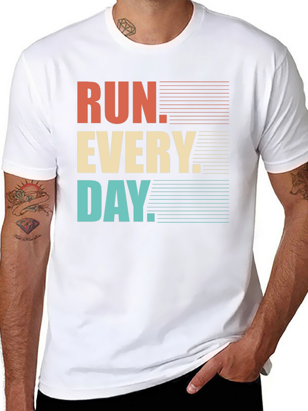 Run Every Day Graphic Tee - Retro Style