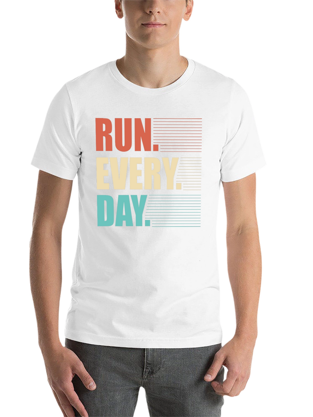 Run Every Day Graphic Tee - Retro Style