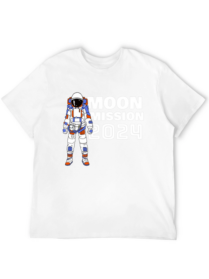 Moon Mission 2024 T-Shirt - Astronaut Graphic Tee