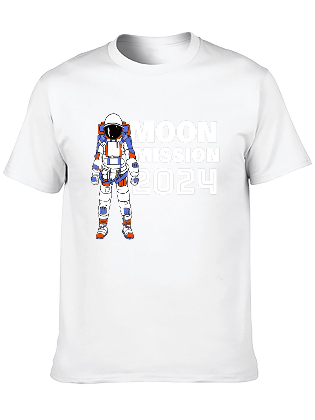 Moon Mission 2024 T-Shirt - Astronaut Graphic Tee