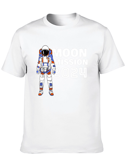 Moon Mission 2024 T-Shirt - Astronaut Graphic Tee