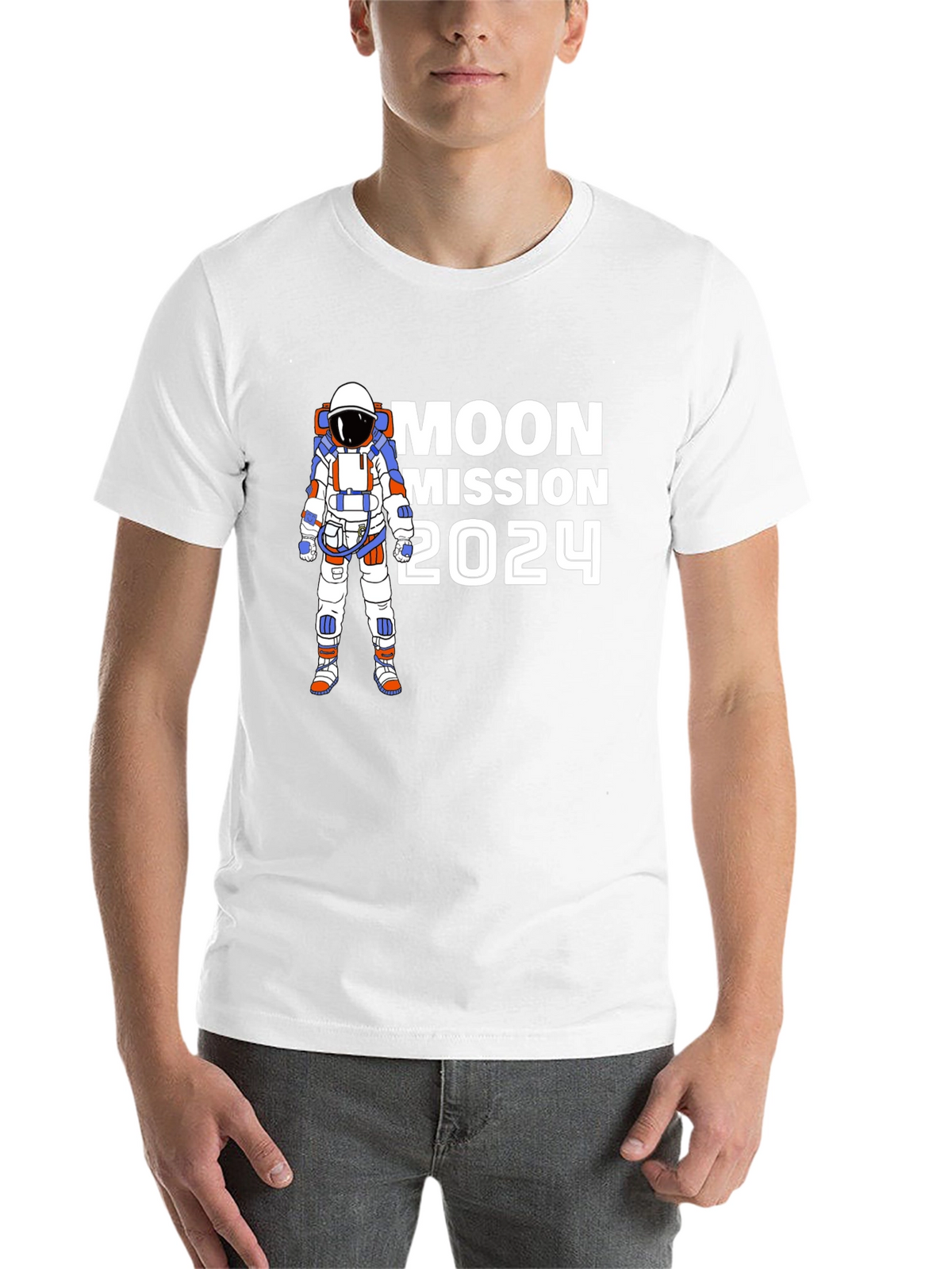 Moon Mission 2024 T-Shirt - Astronaut Graphic Tee