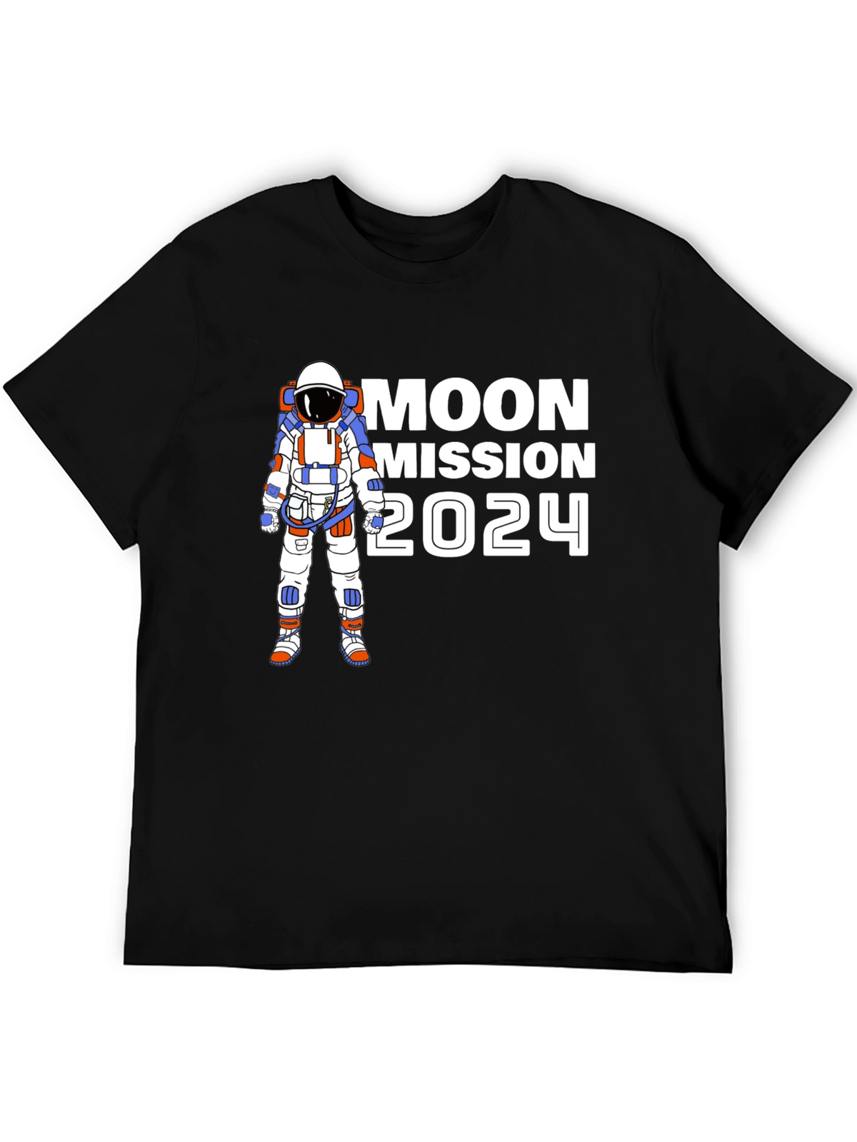 Moon Mission 2024 T-Shirt - Astronaut Graphic Tee