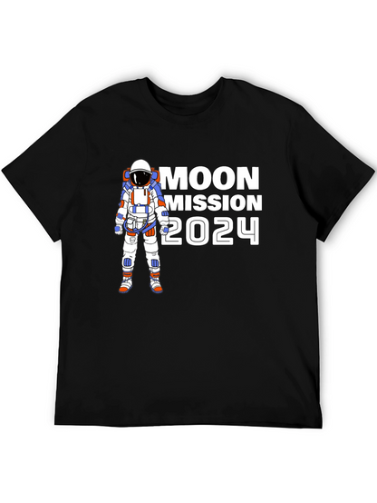 Moon Mission 2024 T-Shirt - Astronaut Graphic Tee