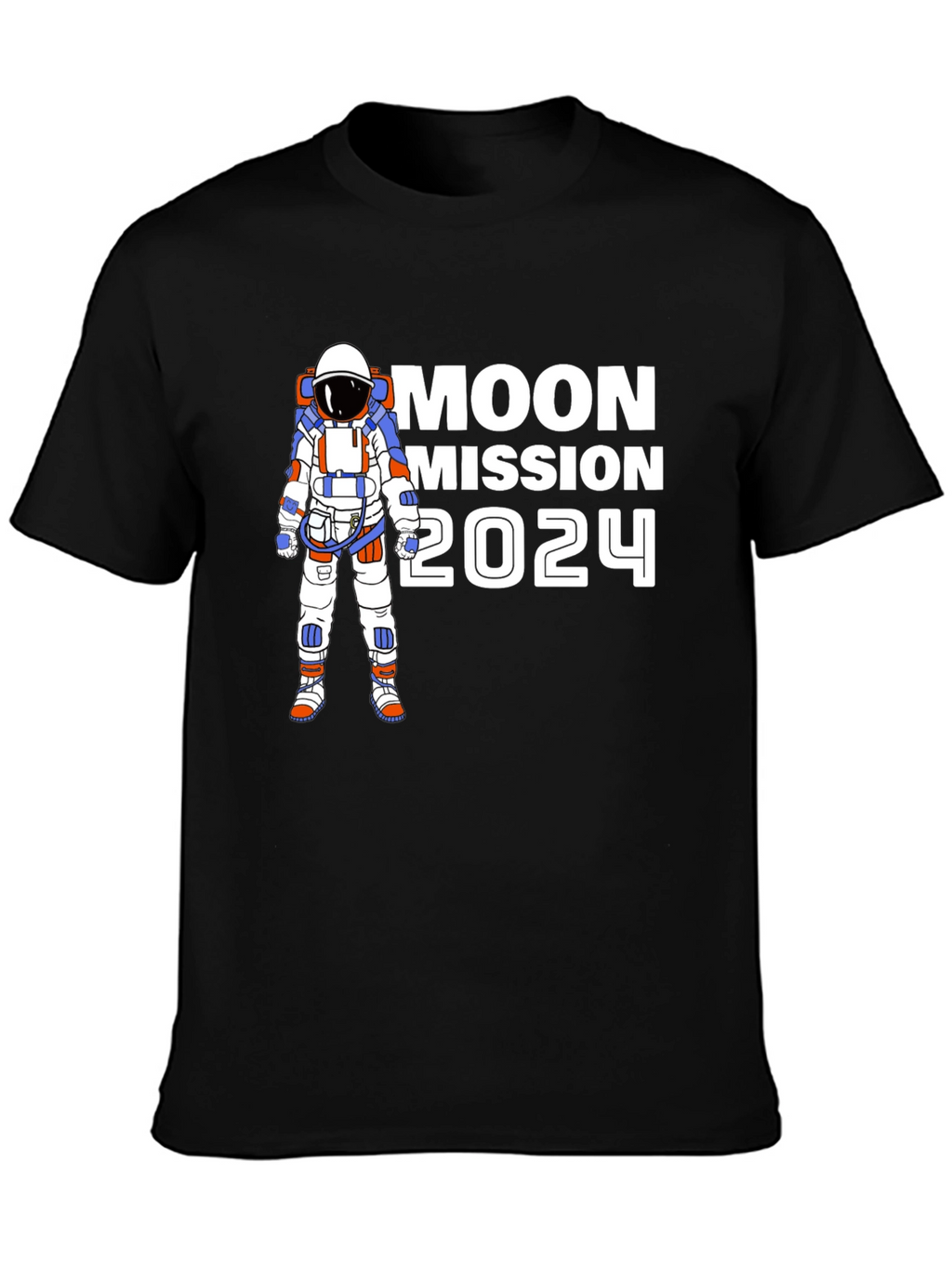 Moon Mission 2024 T-Shirt - Astronaut Graphic Tee