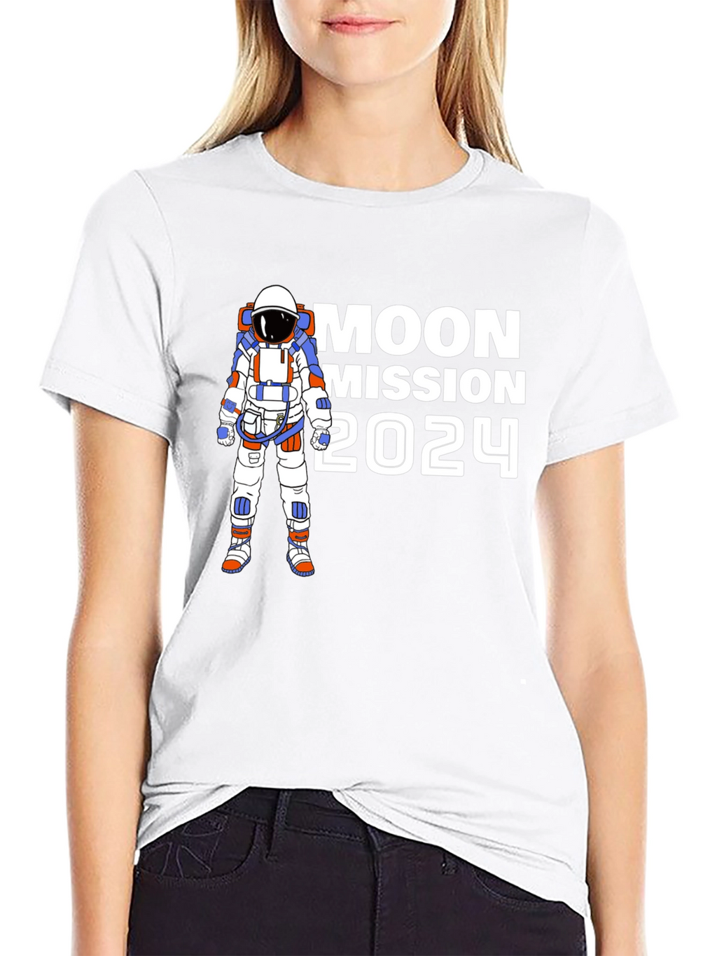 Moon Mission 2024 T-Shirt - Astronaut Graphic Tee
