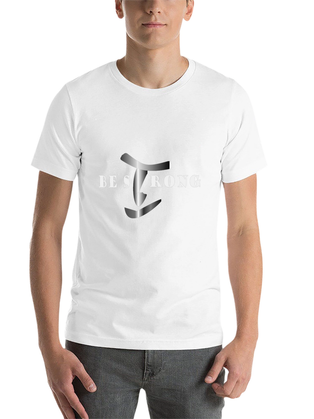 Be Strong Black Graphic Tee - Motivational Shirt
