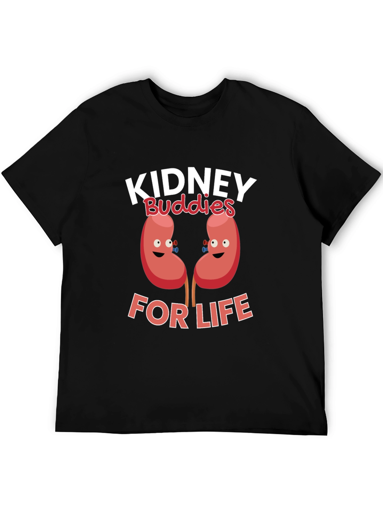 Kidney Buddies For Life Black T-Shirt
