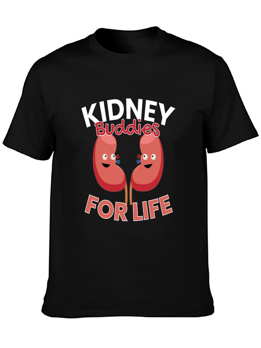 Kidney Buddies For Life Black T-Shirt