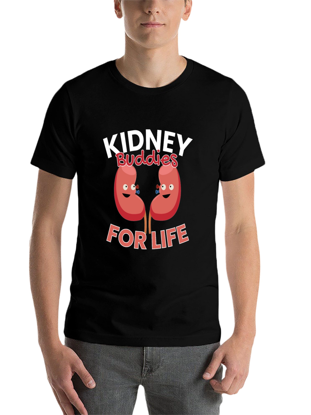 Kidney Buddies For Life Black T-Shirt