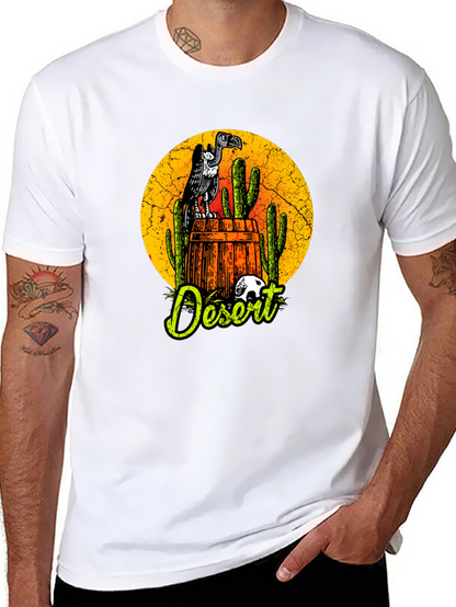 Desert Vulture Graphic Tee - Mens Black T-Shirt