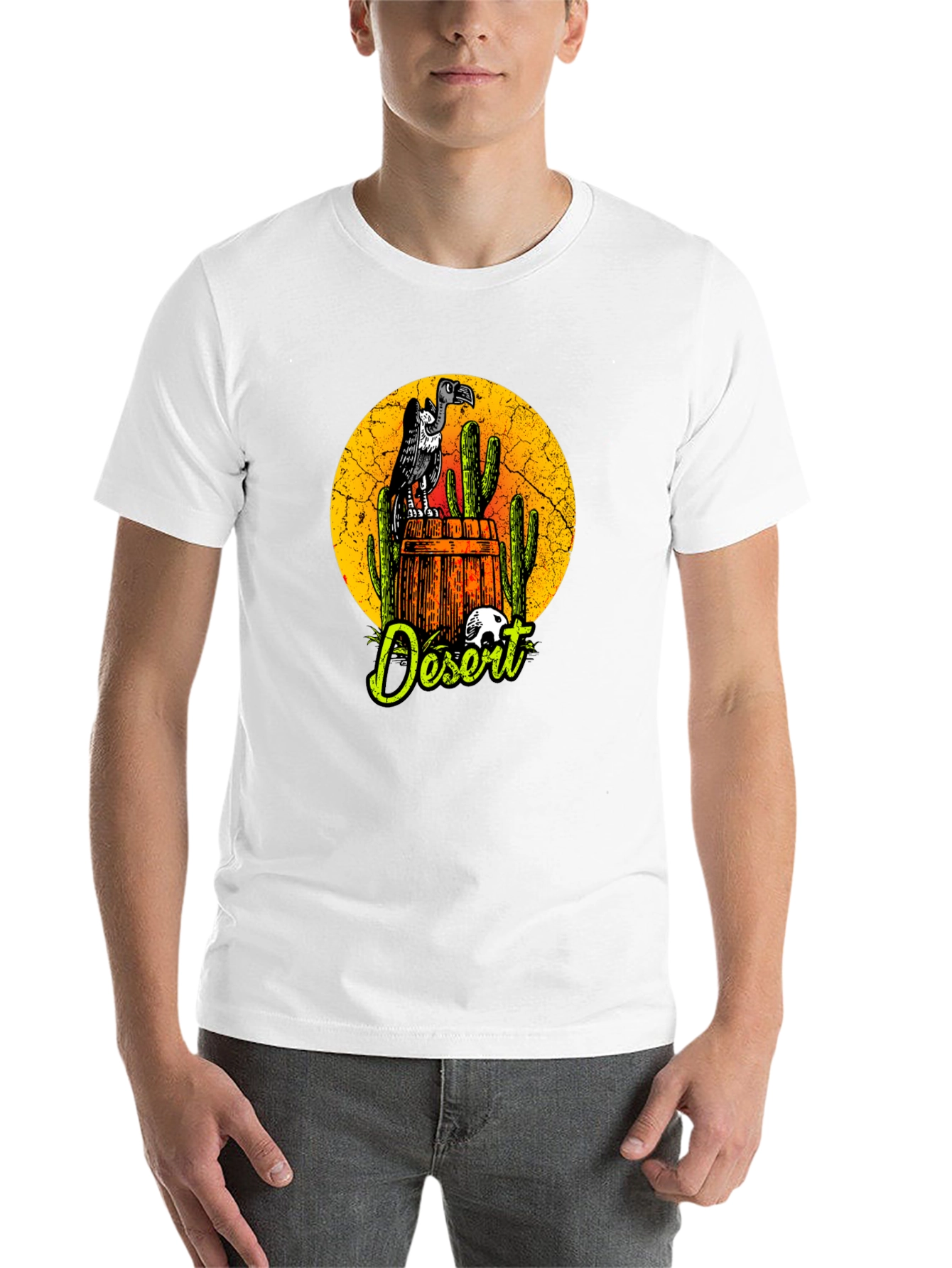 Desert Vulture Graphic Tee - Mens Black T-Shirt
