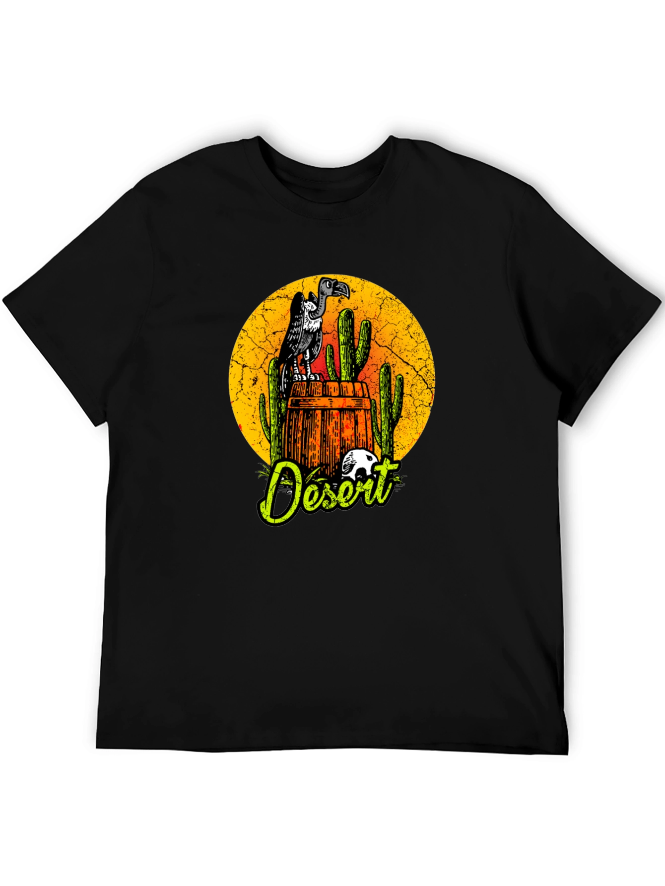 Desert Vulture Graphic Tee - Mens Black T-Shirt