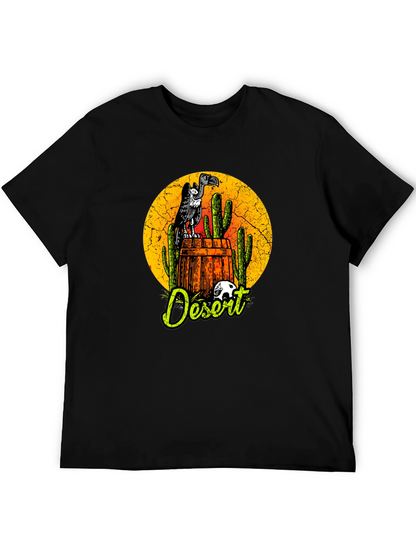 Desert Vulture Graphic Tee - Mens Black T-Shirt