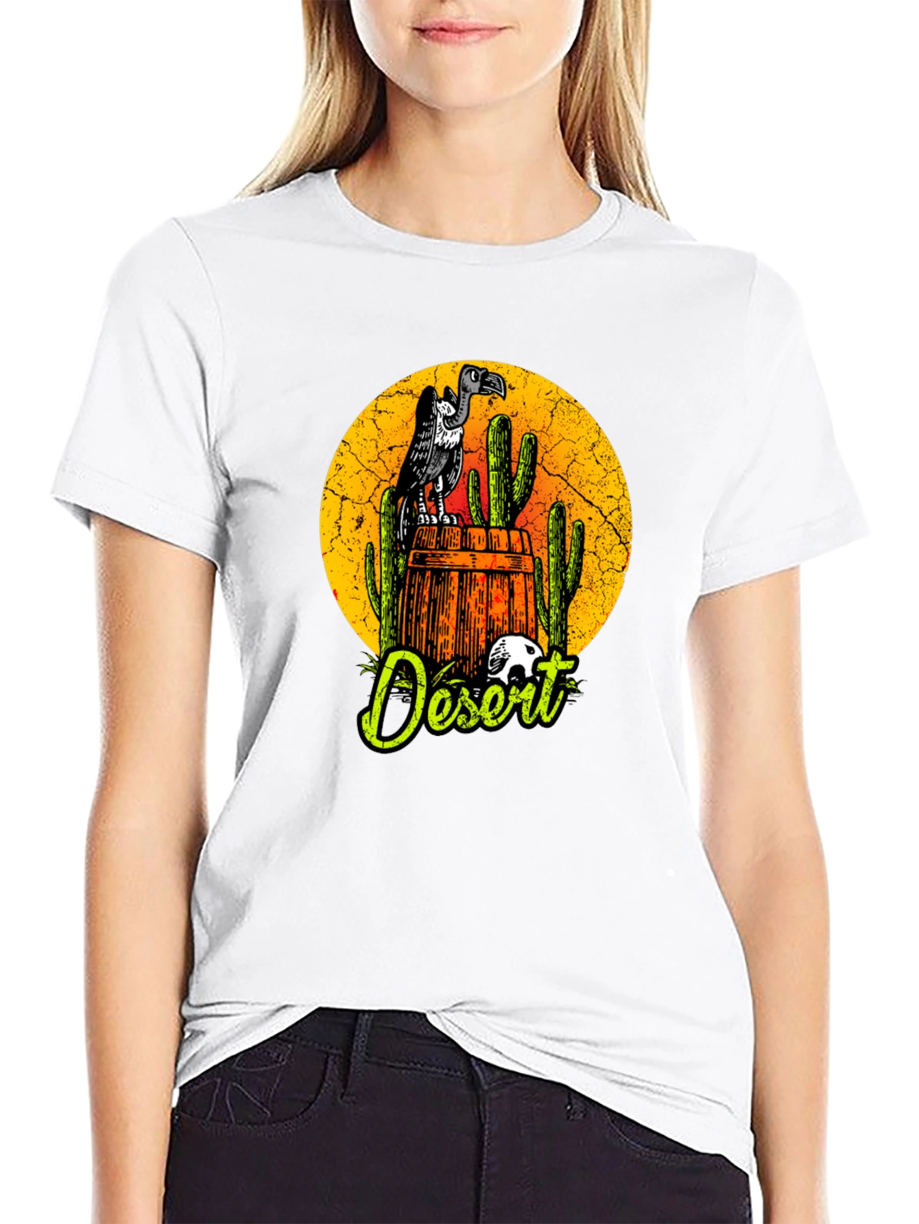Desert Vulture Graphic Tee - Mens Black T-Shirt