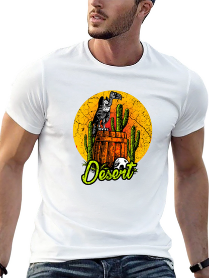 Desert Vulture Graphic Tee - Mens Black T-Shirt