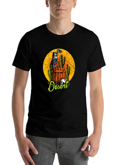 Desert Vulture Graphic Tee - Mens Black T-Shirt