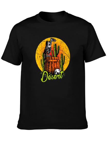 Desert Vulture Graphic Tee - Mens Black T-Shirt