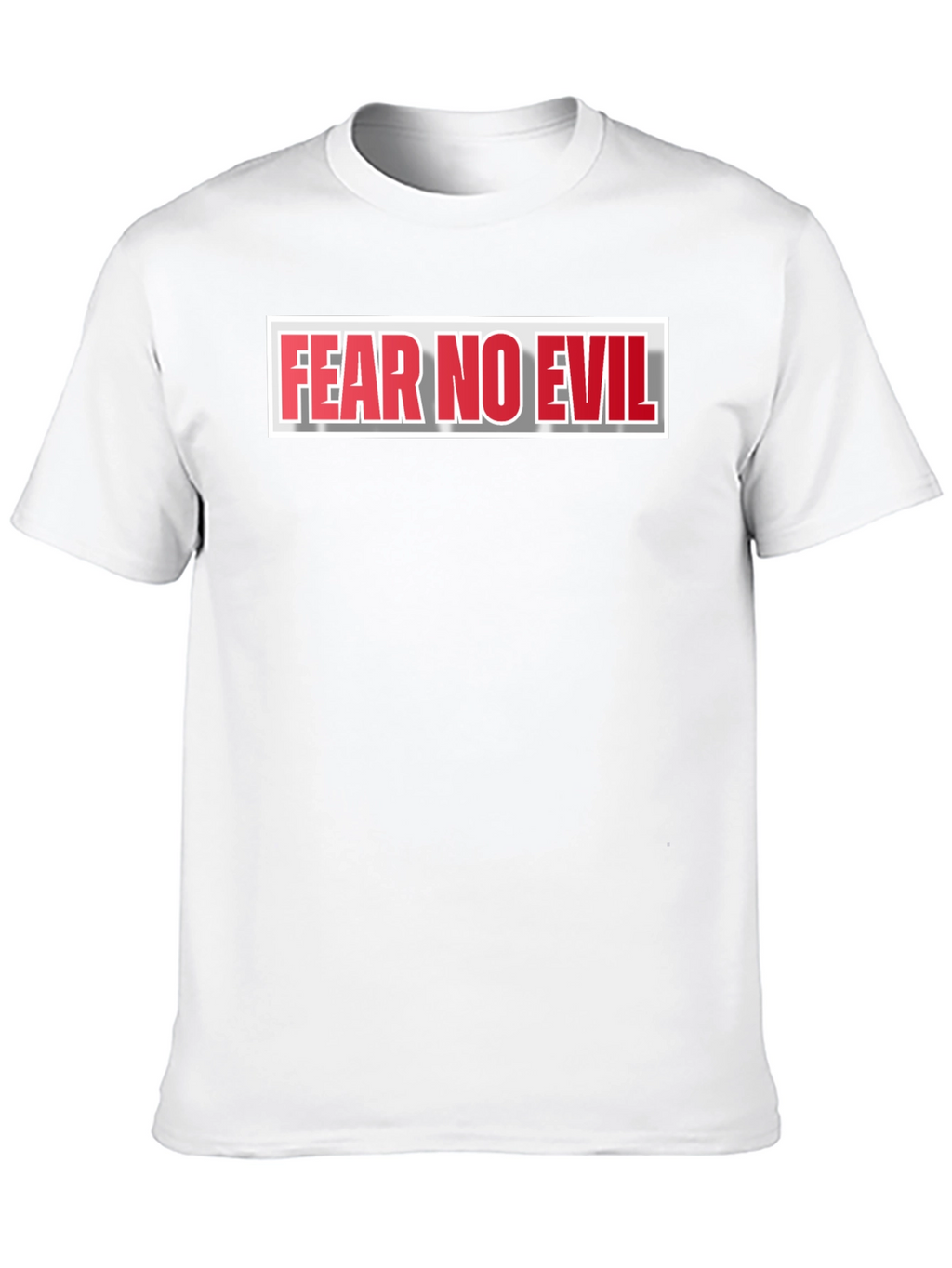 Fear No Evil Graphic Print Black T-Shirt
