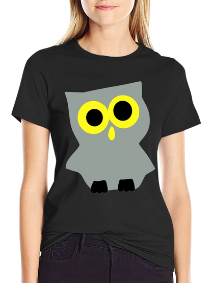 Cool Owl Graphic Black T-Shirt