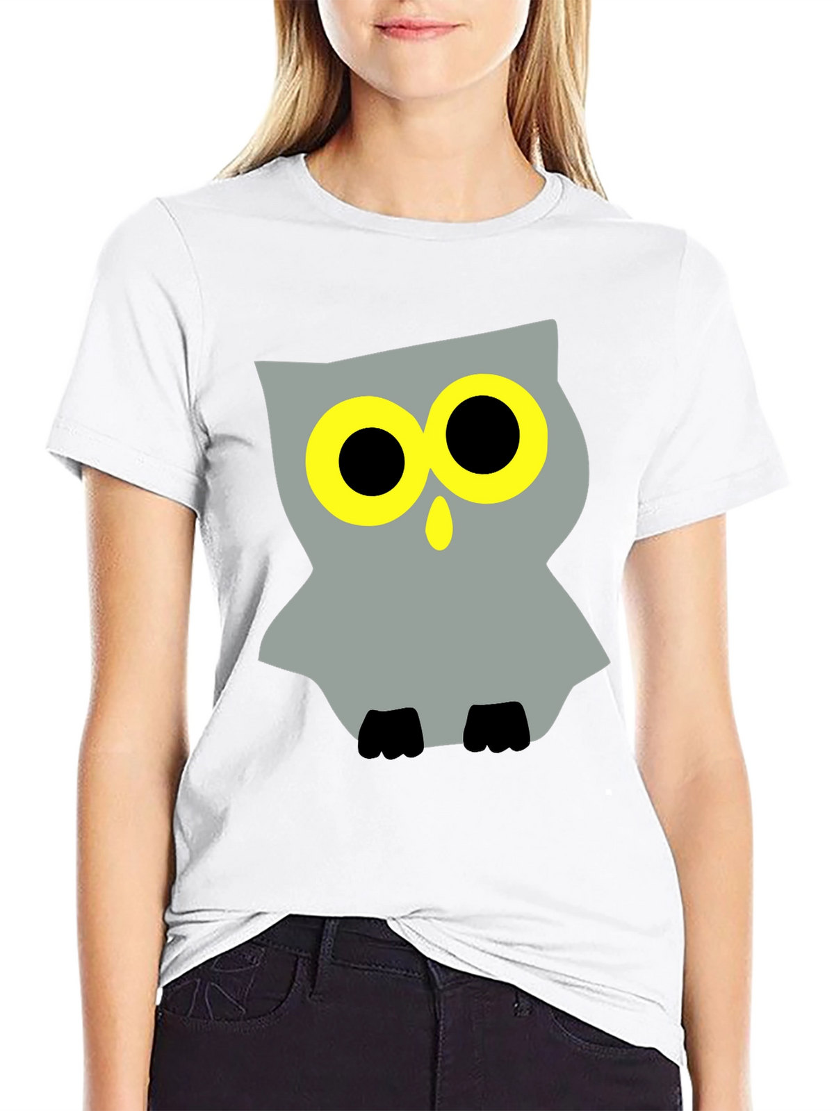 Cool Owl Graphic Black T-Shirt