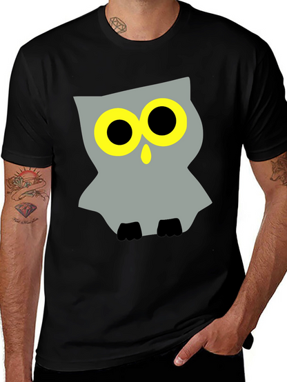 Cool Owl Graphic Black T-Shirt
