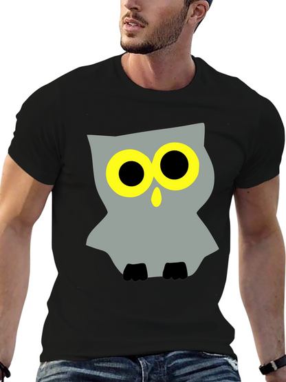 Cool Owl Graphic Black T-Shirt