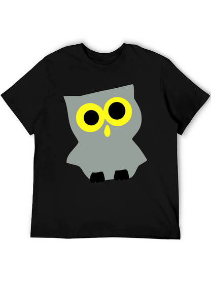 Cool Owl Graphic Black T-Shirt