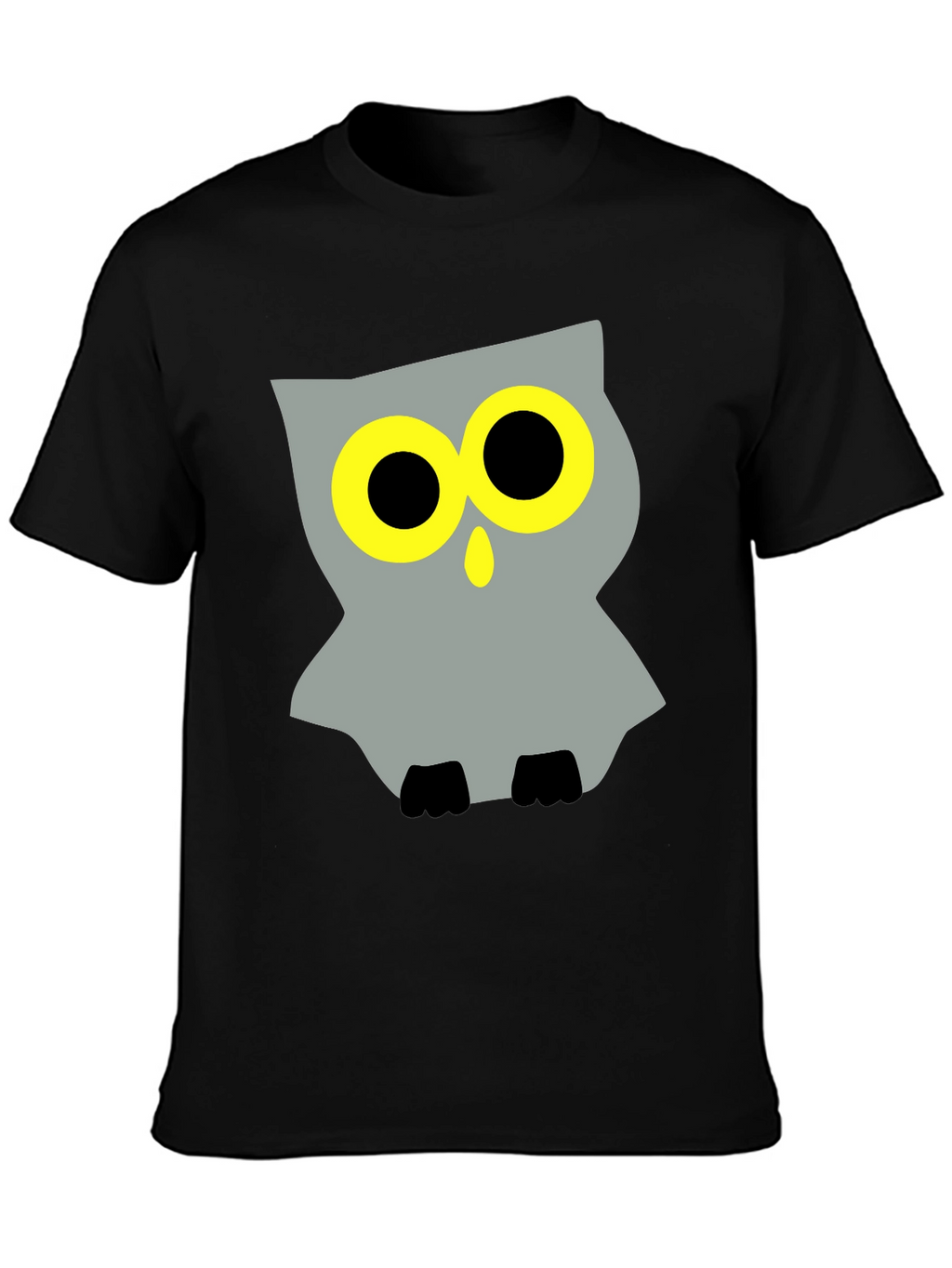 Cool Owl Graphic Black T-Shirt